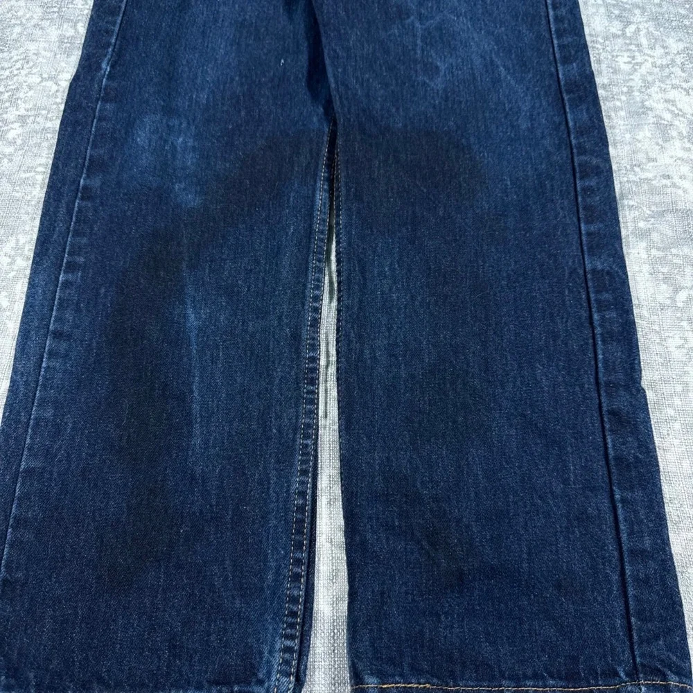 Levis 505 Regular Fit Jeans Mens 34x29 Dark Wash Indigo Baggy Y2K Straight Leg